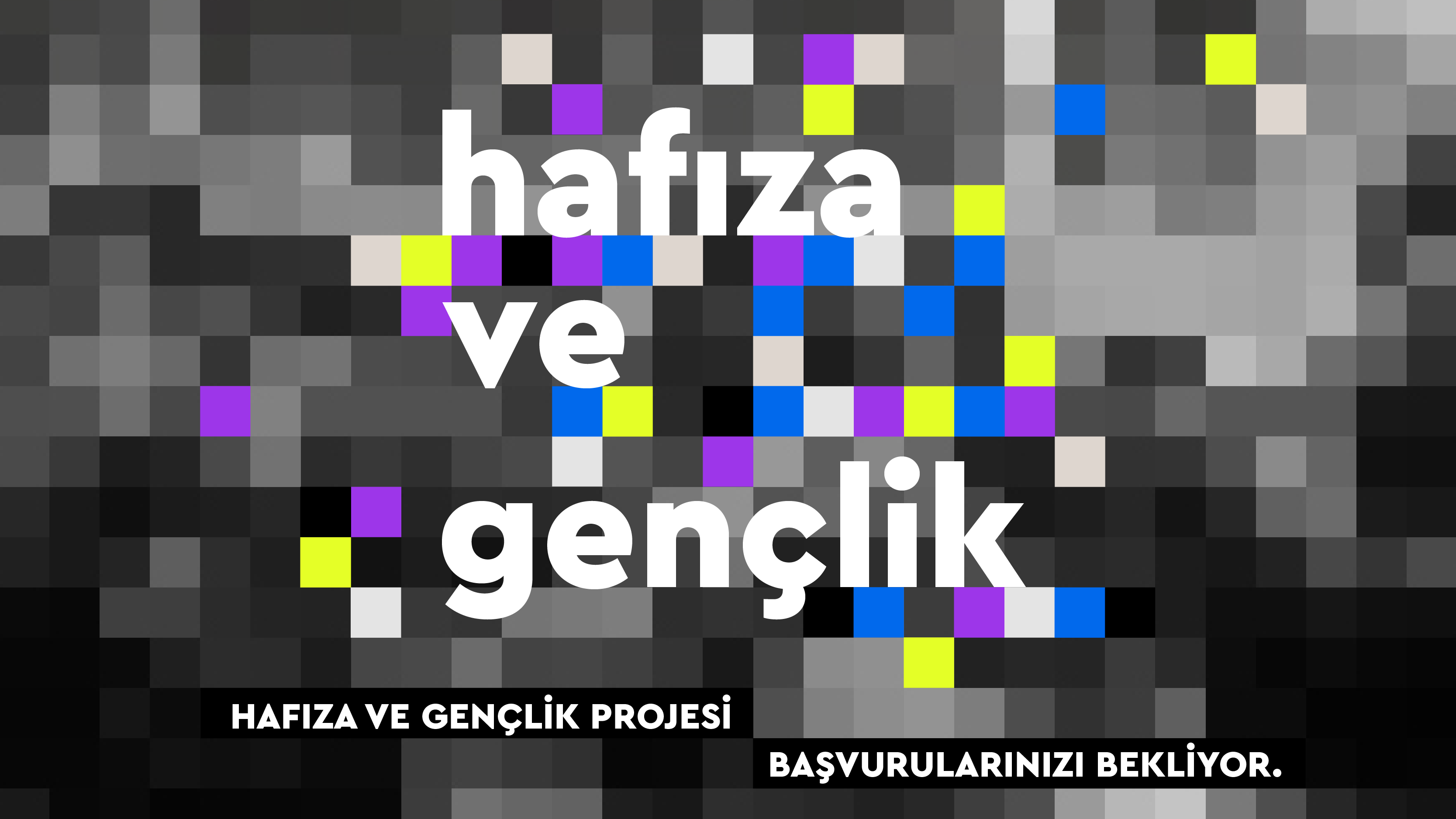 "Hafıza ve Gençlik projesi başvurularınızı bekliyor" yazılı grafik.